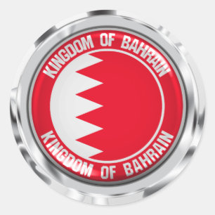 Bahrain Round Emblem Classic Round Sticker