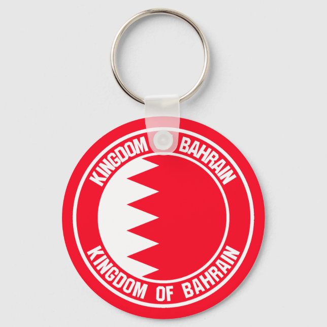 Bahrain Round Emblem Key Ring (Front)