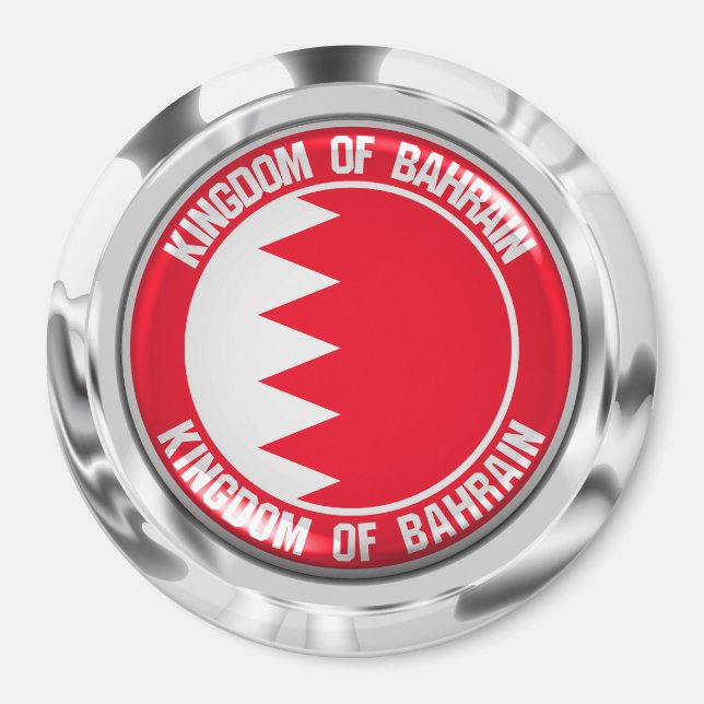 Bahrain Round Emblem Magnet (Front)