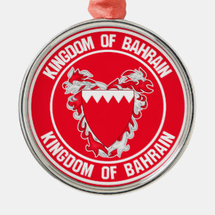 Bahrain Round Emblem Metal Ornament