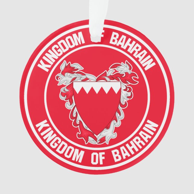 Bahrain Round Emblem Ornament (Front)