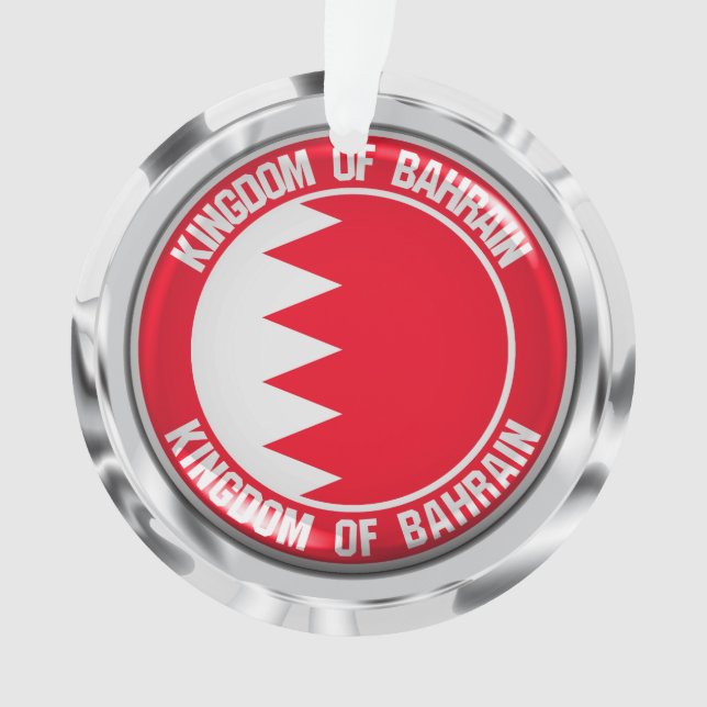 Bahrain Round Emblem Ornament (Front)