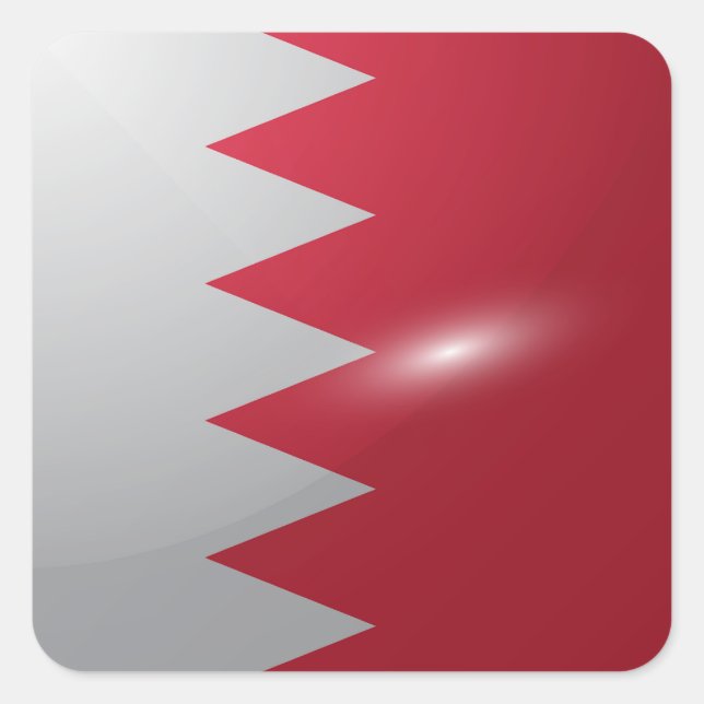 Bahrain square glossy flag sticker (Front)