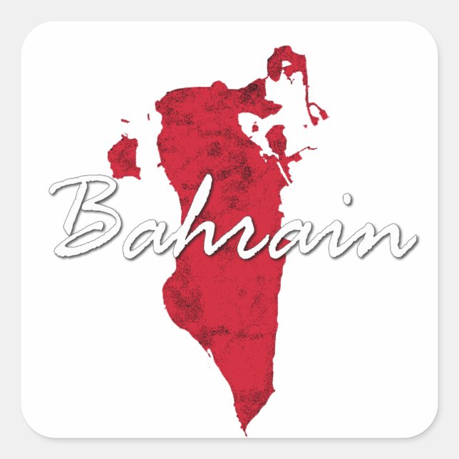 Bahrain Square Sticker (Front)