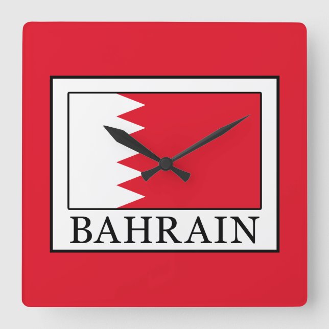 Bahrain Square Wall Clock (Front)