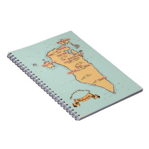 Bahrain Vintage travel map Notebook