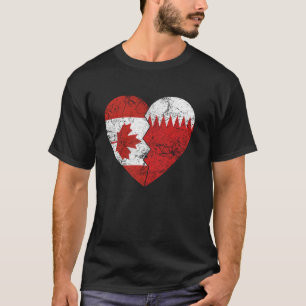 Bahraini Canadian Flags Heart Canada Bahrain Root T-Shirt