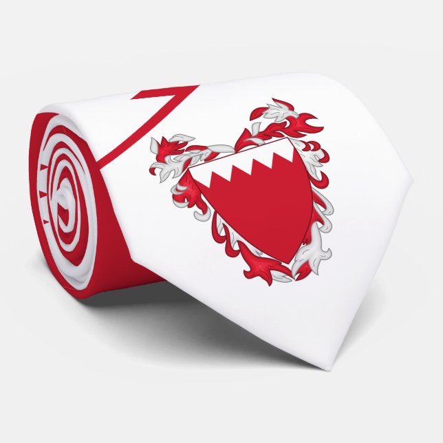 Bahraini Flag & Coat of Arms, Flag of Bahrain Tie (Rolled)