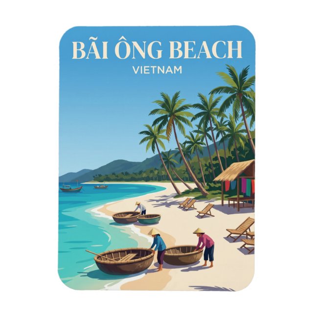Bãi Ông Beach Vietnam Magnet (Vertical)