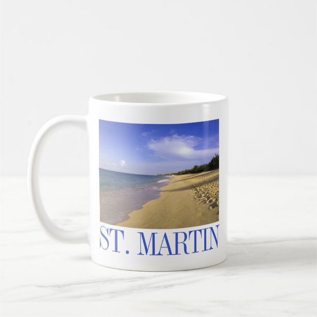 Baie Longue Long Bay Beach, St. Martin Coffee Mug (Left)