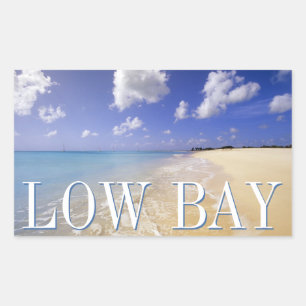 Baie Longue Long Bay Beach, St. Martin Rectangular Sticker