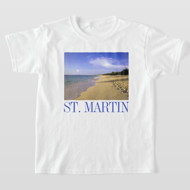 Baie Longue Long Bay Beach, St. Martin T-Shirt (Laydown)