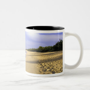 Baie Longue Long Bay beach, St. Martin, Two-Tone Coffee Mug