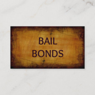 Bail Bonds Antique Business Card