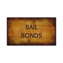 Bail Bonds Antique Business Card