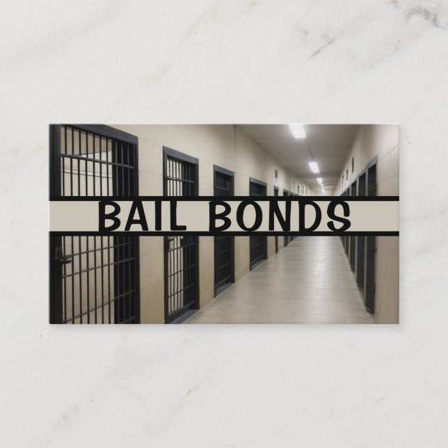 Bail Bonds Bondsman Business Card (Front)