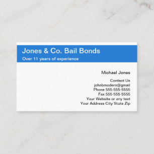 Bail Bonds Business Cards