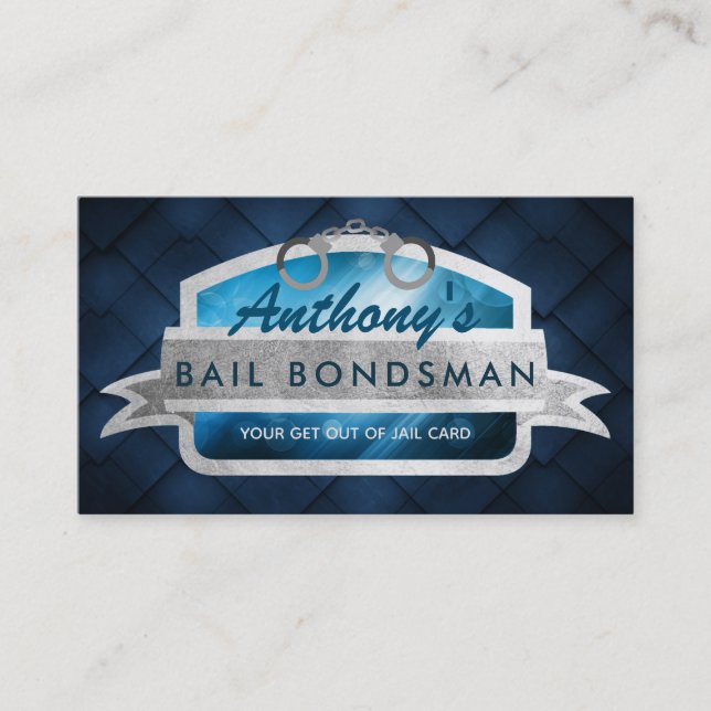 Bail Bondsman Slogans Business Cards (Front)