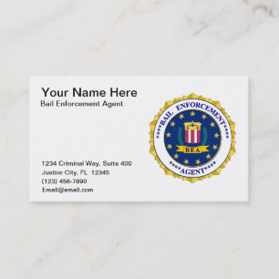 Bail Enforcement Agent Business Card