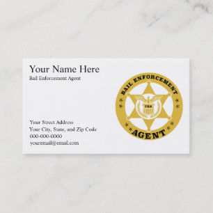 BAIL ENFORCEMENT AGENT Business card