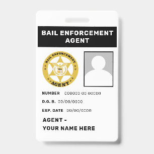 BAIL ENFORCEMENT AGENT Lanyard Badge ID Badge