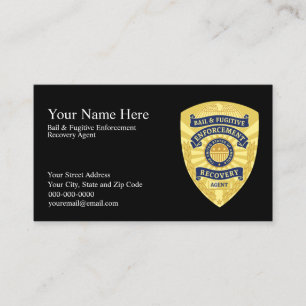 BAIL & FUGITIVE RECOVERY AGENT Business Cards