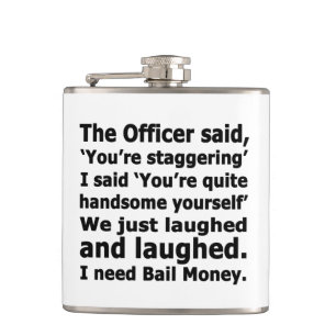 Bail Money Hip Flask