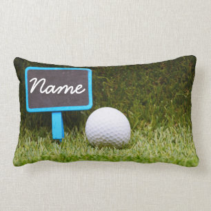 bail out sign with golf ball on green grass lumbar cushion