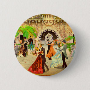 Bailando vals en la Quinta da Regaleira (Portugal) 6 Cm Round Badge