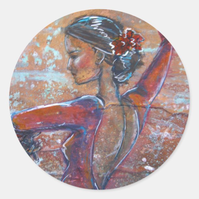 Bailaora Classic Round Sticker (Front)