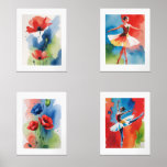 Bailarina Flores aquarela decoration home - hotel<br><div class="desc">Perfect for decorating rooms, dance studios, dormitories or creative spaces, these works are a unique option for lovers of floral art, classical dance and contemporary painting. It is also an ideal gift for dancers, dance teachers, art collectors, or those looking to give a sophisticated and colorful touch to their home....</div>