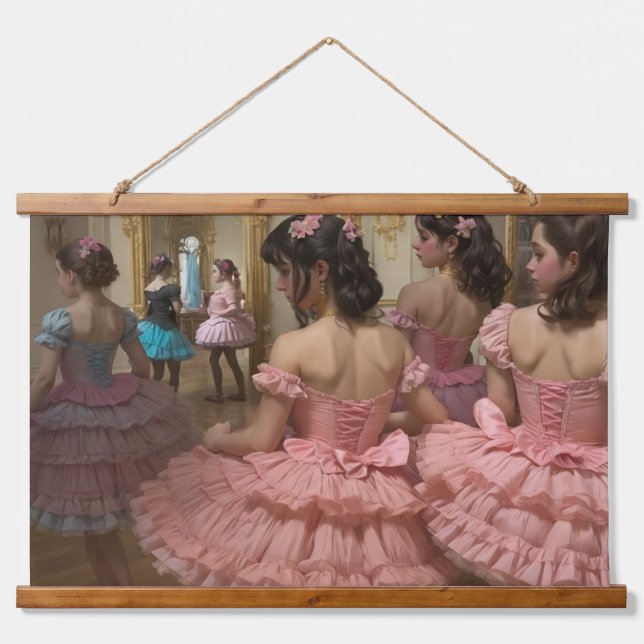 Bailarinas en una gran sala de estilo rocóco hanging tapestry (Front)
