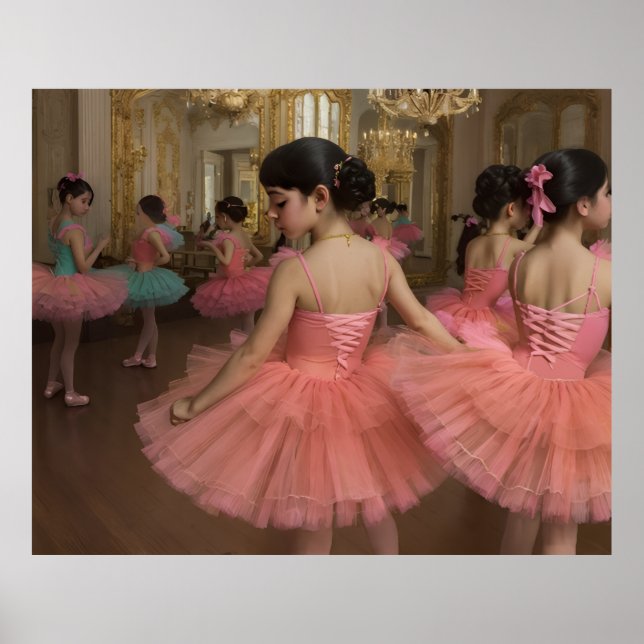 Bailarinas en una gran sala de estilo rocóco poster (Front)