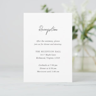 Bailee White Modern Wedding Enclosure Card