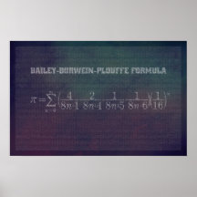Bailey-Borwein-Plouffe Pi Formula - Math Poster
