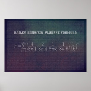 Bailey-Borwein-Plouffe Pi Formula - Math Poster
