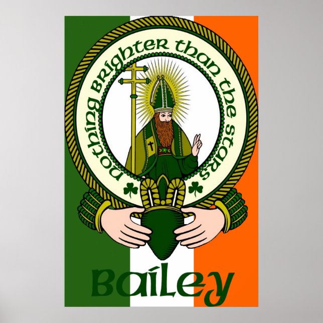 Bailey Clan Motto Poster Print (Front)