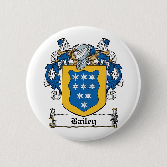 Bailey Family Crest 6 Cm Round Badge (Front)