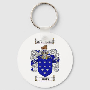 BAILEY FAMILY CREST -  BAILEY COAT OF ARMS KEY RING