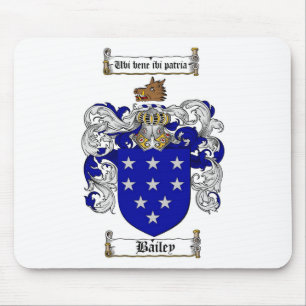BAILEY FAMILY CREST -  BAILEY COAT OF ARMS MOUSE PAD
