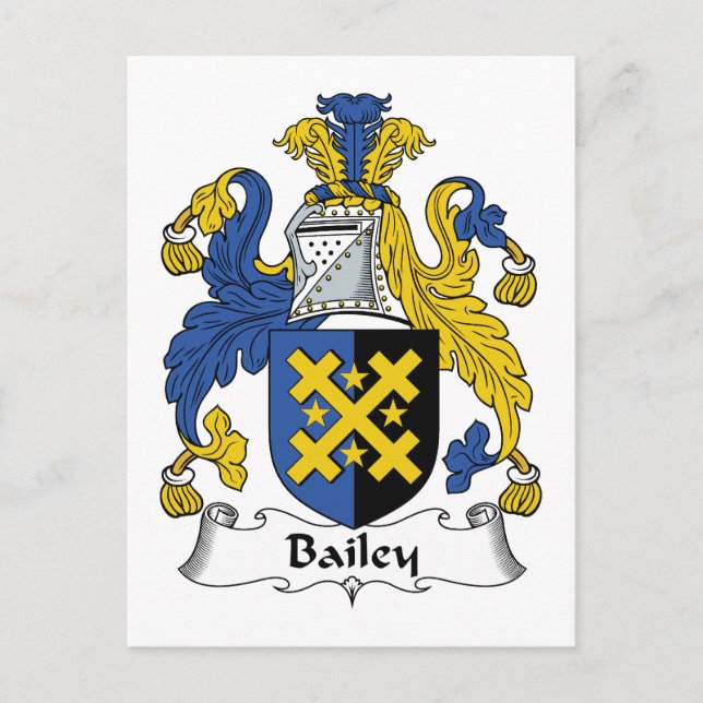 Bailey Family Crest Postcard (Front)