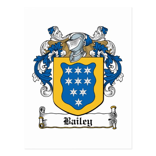 Bailey Family Crest Postcard