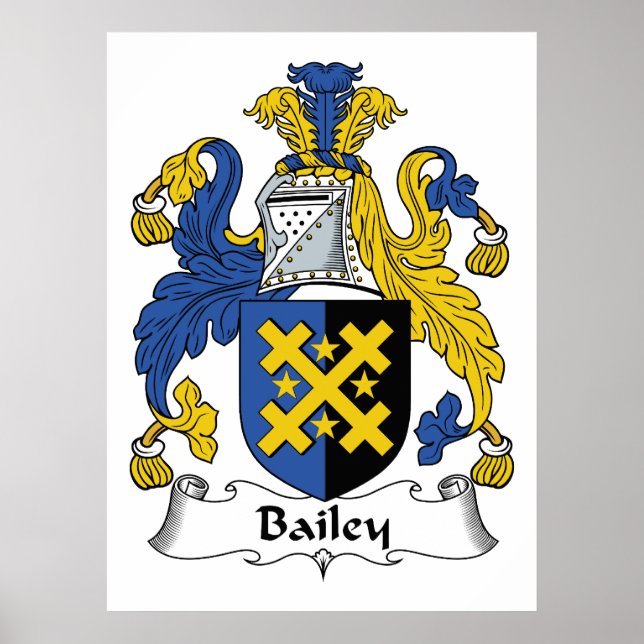 Bailey Family Crest Poster (Front)