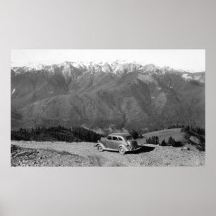 Bailey Range from Hurricane Ridge Olympics Poster