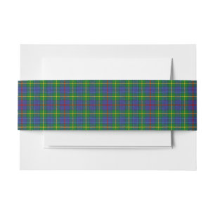Bailey Scottish Tartan Belly Band Invitation Belly Band