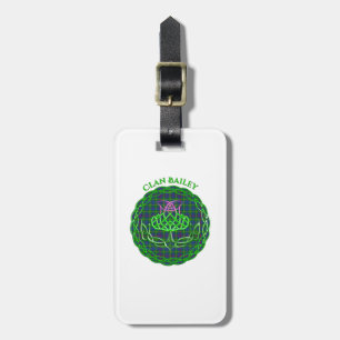 Bailey Scottish Tartan Celtic Thistle Luggage Tag