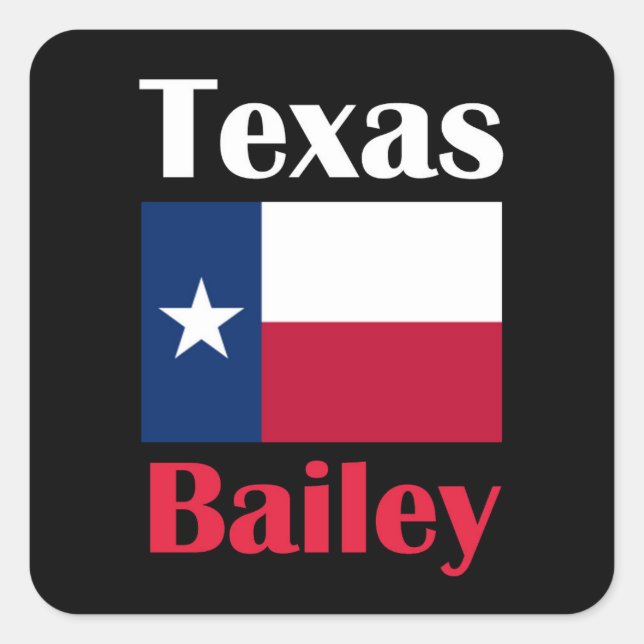 Bailey TX Square Sticker (Front)