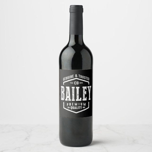 Bailey Wine Label (Front)