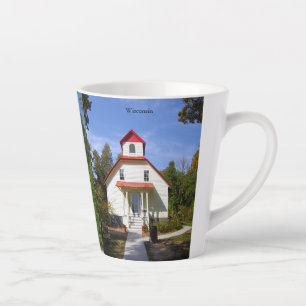 Baileys Harbor Range Lights latte mug
