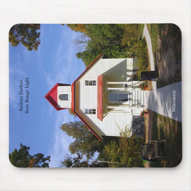 Baileys Harbor Rear Range Light mousepad (Front)